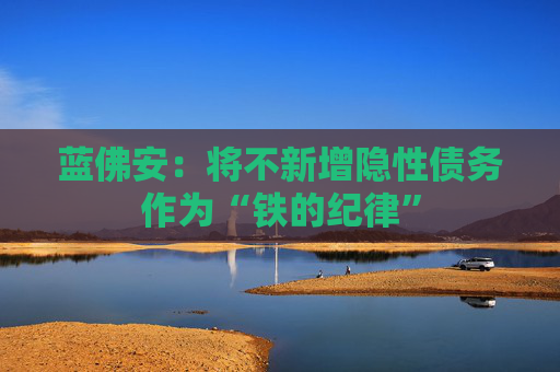 蓝佛安：将不新增隐性债务作为“铁的纪律”