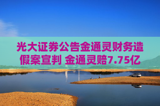光大证券公告金通灵财务造假案宣判 金通灵赔7.75亿元