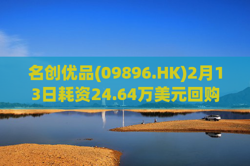 名创优品(09896.HK)2月13日耗资24.64万美元回购5.11万股