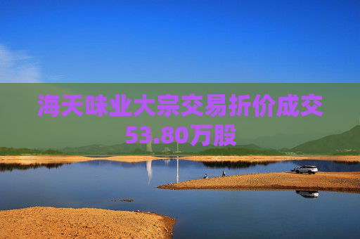 海天味业大宗交易折价成交53.80万股