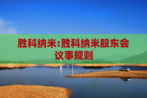 胜科纳米:胜科纳米股东会议事规则