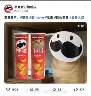 品客薯片视频被指玩虐猫梗，公司回应：不知这个梗，视频已删
