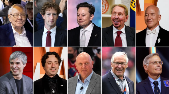 美国十大富豪过去一年财富增加3650亿美元 马斯克冲击万亿富翁 第1张 美国十大富豪过去一年财富增加3650亿美元 马斯克冲击万亿富翁 第1张